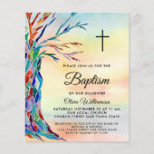 Budget Colorful Baptism Christening Uitnodiging (Voorkant)