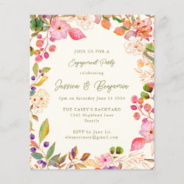 Budget Colorful Floral Engagement Party
