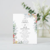 Budget Colorful Floral Foliage Weddenschap (Staand voorkant)