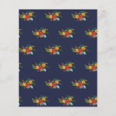 Budget Colorful Floral Rustic Wedding Invitation (Achterkant)