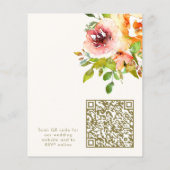 Budget Colorful Floral Wedding QR Code Invite (Achterkant)