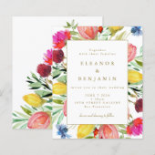 Budget Colorful Garden Flowers Weddenschap (Voorkant / Achterkant)