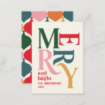 budget Colorful  merry chritsmas vakantie Notitiekaartje<br><div class="desc">budget Kleurrijke  grafische typografie is een vrolijke chritsmas-kaart. Een deel van een stoutmoedig feestelijk collectie.</div>