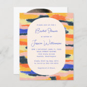 Budget Colorful Photo Playful Blue Shower nodigt u (Voorkant / Achterkant)