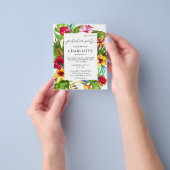 Budget Colorful Tropical Graduation Party Flyer (Hand)