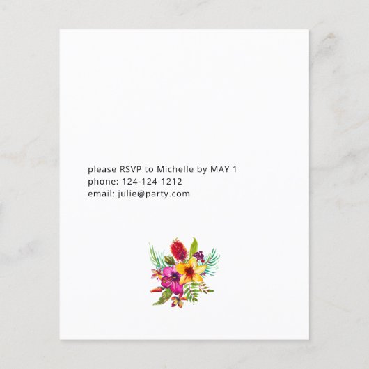 Budget Colorful Tropical Graduation Party Flyer (Achterkant)