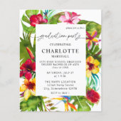 Budget Colorful Tropical Graduation Party Flyer (Voorkant)