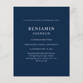 Budget Colors Gold & Navy Afstuderen Multi Photo Flyer (Achterkant)