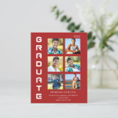 Budget Colour White & Red Afstuderen Multi Photo (Staand voorkant)