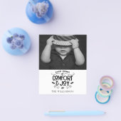 Budget Comfort en Joy Modern Rustic Holiday Kaart (Enkel)