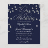 Budget Confetti Navy Silver Wedding (Voorkant)