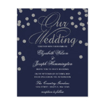 Budget Confetti Navy Silver Wedding