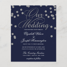 Budget Confetti Navy Silver Wedding