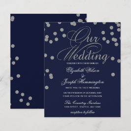 Budget Confetti Navy Silver Wedding