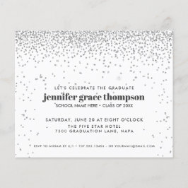 BUDGET Confetti Silver White Graduparty