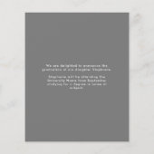 Budget Congrats Foto Gray Afstuderen Aankondiging (Achterkant)