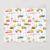 Budget Construction Truck Boy Foto Birthday Party (Achterkant)