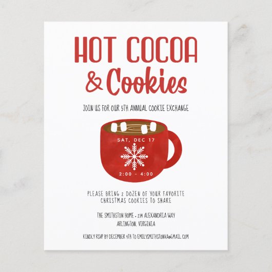 Budget Cookies Caca Holiday Party Uitnodiging Flyer (Voorkant)