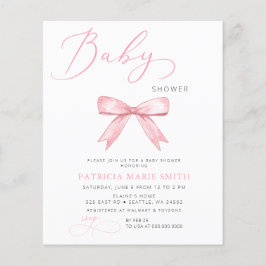 Budget Coquette Roze Bow Girl Baby shower