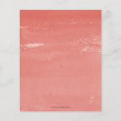 Budget Coral Beach Baby shower Uitnodiging (Achterkant)