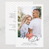 Budget Coral Heart We doen Polka Dots Photo Wedden (Voorkant / Achterkant)