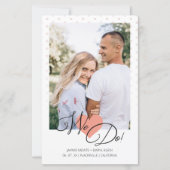 Budget Coral Heart We doen Polka Dots Photo Wedden (Voorkant)