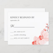 BUDGET Coral orchid chic Botanical Weddenschap RSV (Voorkant / Achterkant)