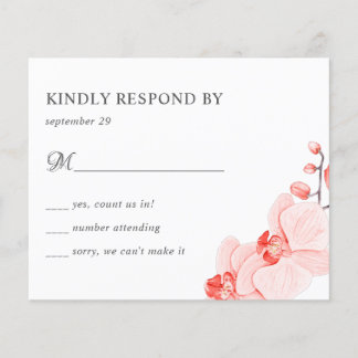 BUDGET Coral orchid chic Botanical Weddenschap RSV
