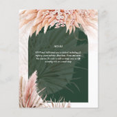 BUDGET Coral Pampas Grass Green Wedding Flyer (Achterkant)