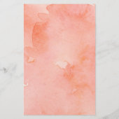 Budget Coral Peach Baby shower Pastel Uitnodiging (Achterkant)