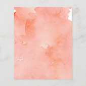 Budget Coral Peach Baby shower Pastel Uitnodiging (Achterkant)