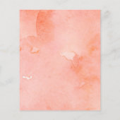 Budget Coral Peach Brunch & Bubble Vrijgezellenfee Flyer (Achterkant)