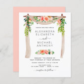 Budget Coral Peach Floral Arch Wedding (Voorkant / Achterkant)