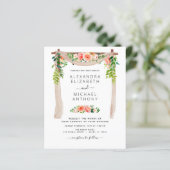 Budget Coral Peach Floral Arch Wedding (Staand voorkant)