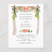 Budget Coral Peach Floral Arch Wedding (Voorkant)