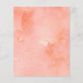 Budget Coral Peach Floral Birthday Invitation (Achterkant)