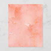 Budget Coral Peach Floral Wedding (Achterkant)