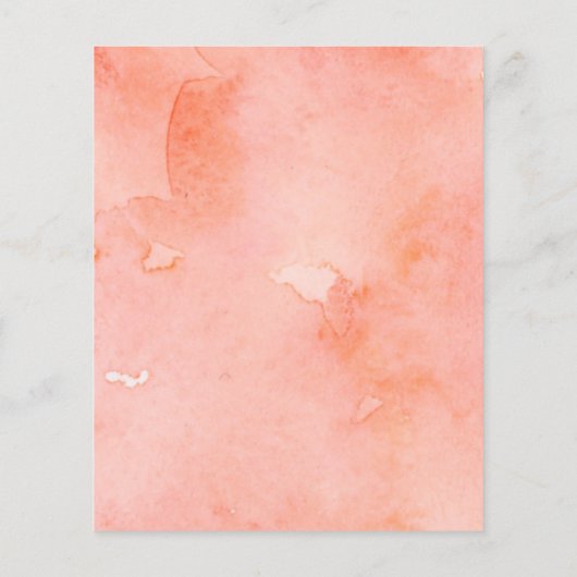 Budget Coral Peach Floral Wedding (Achterkant)