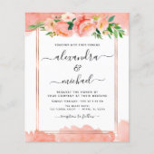Budget Coral Peach Floral Wedding (Voorkant)