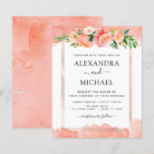 Budget Coral Peach Floral Wedding (Voorkant / Achterkant)