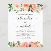 Budget Coral Peach Floral Wedding (Voorkant)