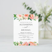 Budget Coral Peach Floral Wedding (Staand voorkant)