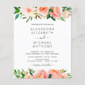 Budget Coral Peach Floral Wedding (Voorkant)