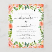 Budget Coral Peach Floral Wedding (Voorkant)