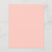 Budget Coral Peach Floral Wedding Flyer (Achterkant)