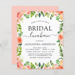 Budget Coral Peach Vrijgezellenfeest Luncheon