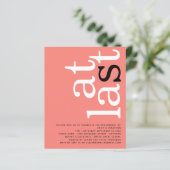 BUDGET Coral Roos at last Engagement Party nodigt (Staand voorkant)