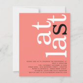 BUDGET Coral Roos at last Engagement Party nodigt (Voorkant)