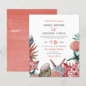 Budget Coral Seashells Beach Weddenschap (Voorkant / Achterkant)