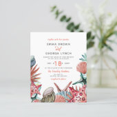 Budget Coral Seashells Beach Weddenschap (Staand voorkant)